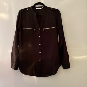 Calvin Klein black and gold blouse